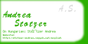 andrea stotzer business card